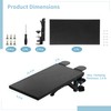 Desk Extender Tray for Desk, 11.8"x 5.9" Clamp-on Desk Arm