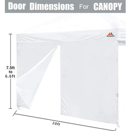 SCOCANOPY Door for 10x10 Canopy Frame One Central Zipper Design for Easy Entry and Exit,1 Pack Canopy Door Only (Beige)