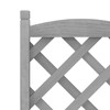 Gecheer Planter with Trellis Gray Solid Wood Fir