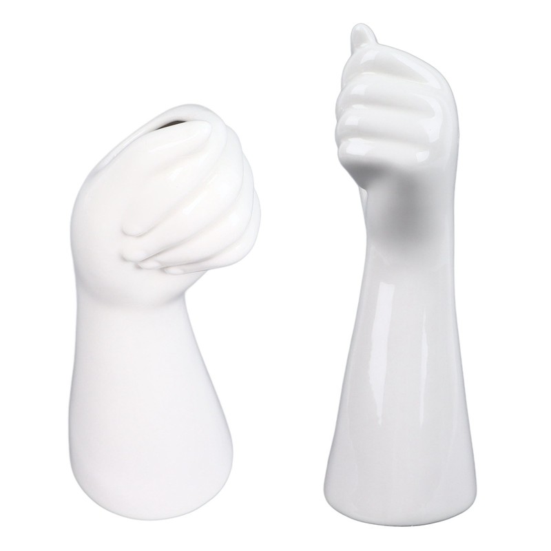 Human Body Ceramic Hand Vase Decorative Crafts Creative Living Room