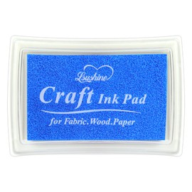 Craft Ink Pad for Rubber Stamps, Paper, Wooden, Fabric, Scrapbooking, Non-Toxic Finger Ink Pads for Kids (Light Blue)