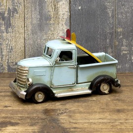 Tin Vintage Car Mini Truck Surf Surf Board Decor