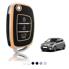 TOOMUME Car Key Cover, TPU Case - Large Size, Flip L Key, Fits Hyundai i10/i20/Santa Fe/Tucson/Elantra/Accent/Sonata/Verna/Mistra/Creta