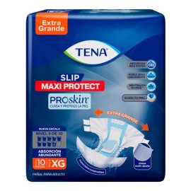 Pack x10 Pañales Para Adulto Slip Maxi Protect Xg Tena Extra Grande