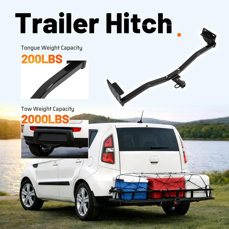 Gelacie Class 1 Trailer Tow Hitch Receiver 1.25" Compatible with