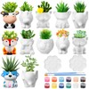 Hushee 12 Sets DIY Ceramic Succulent Pots Ready to Paint