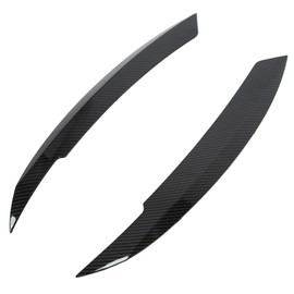 2PCS Car Headlight Eyebrows Carbon Fiber Style Left Right Replacement for MK6 Sagitar NCS 2010‑2018