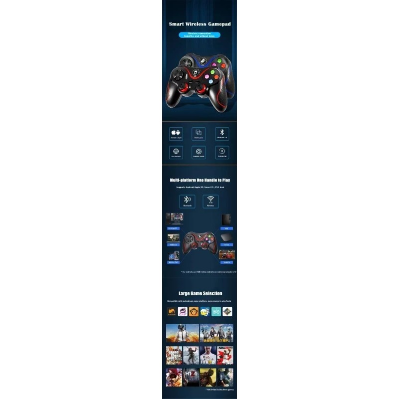 Total Supplier Control De Videojuegos Para Celular Bluetooth V8