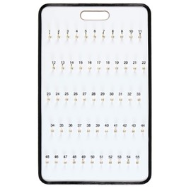 SSWBasics Key Board with Self-Closing Tabs - 55 Hooks - 18 1/4ʺW x 29 1/2ʺL - Key