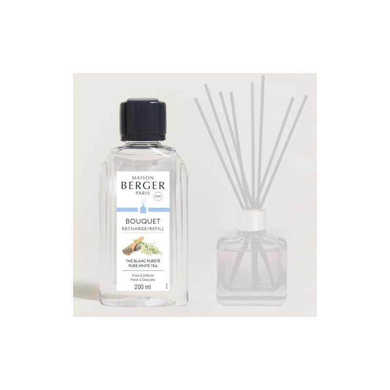 Maison Berger – Reed Diffuser Refill Pure White Tea –