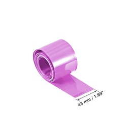 uxcell PVC Heat Shrink Tube 43mm Flat Width Wrap for Single2 Meter Pink