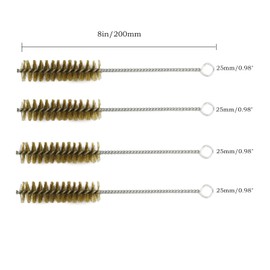 1 in Tube Cleaning Lab Brushes Brass Tube Brushes Bottle Brush Wire Tube Brushes, Long Wire Cleanling Brushes Straw Cleaner Brush Wire Bottle Brush Pipe Cleaner for Tubes,Bottle,Glass 4 PCS