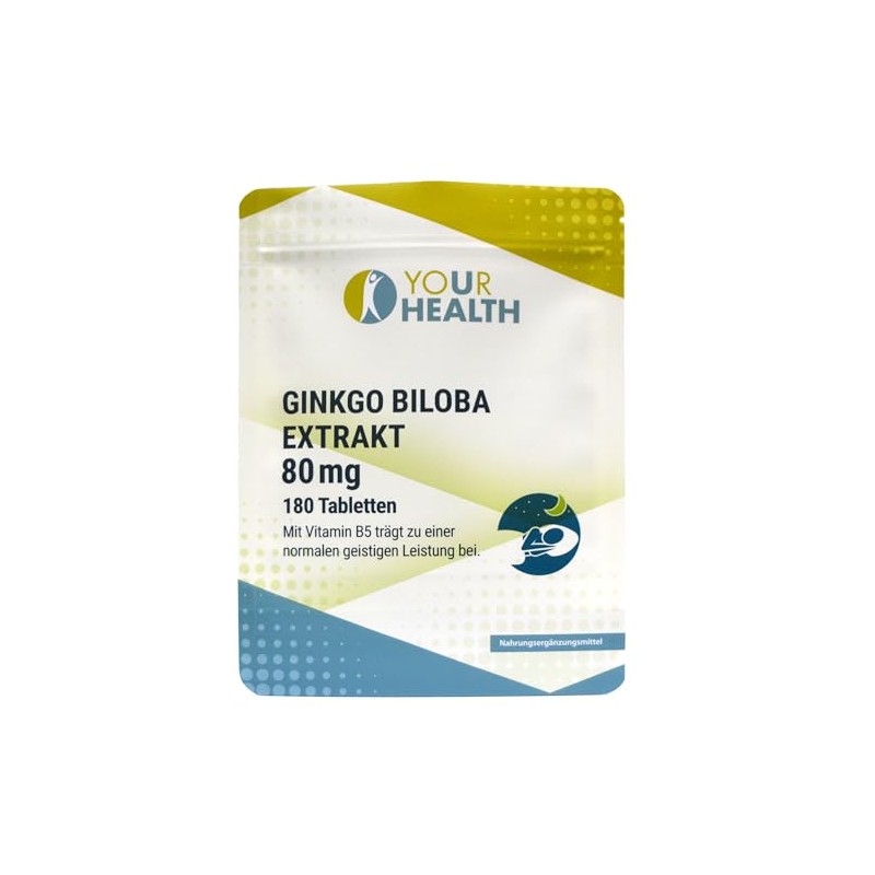 Ginkgo Biloba Extract (EP10.0) 80 mg 180 Capsules 63 g