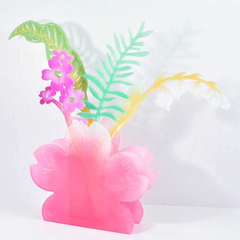 Flower Shape Epoxy Vase Mold DIY Reusable Strong Flexibility High