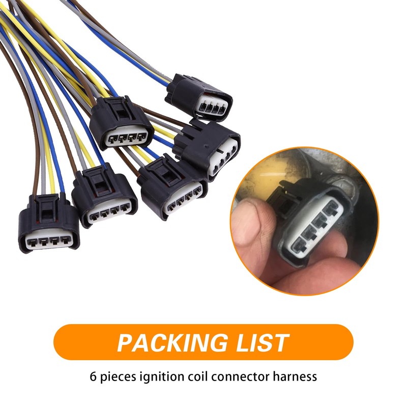 ijuicy 6 PCS 90980-11885 Ignition Coil Connector, Ignition Coil Wire