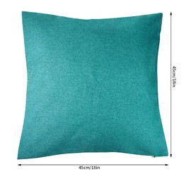 yeabwps Pack of 4 Decorative Outdoor Waterproof Throw Pillow Covers Square Garden Cushion Cases for Patio, Couch, Tent and Sofa, 18 x 18 Inches, (Yellow, Red, Orange, Blue-Green)