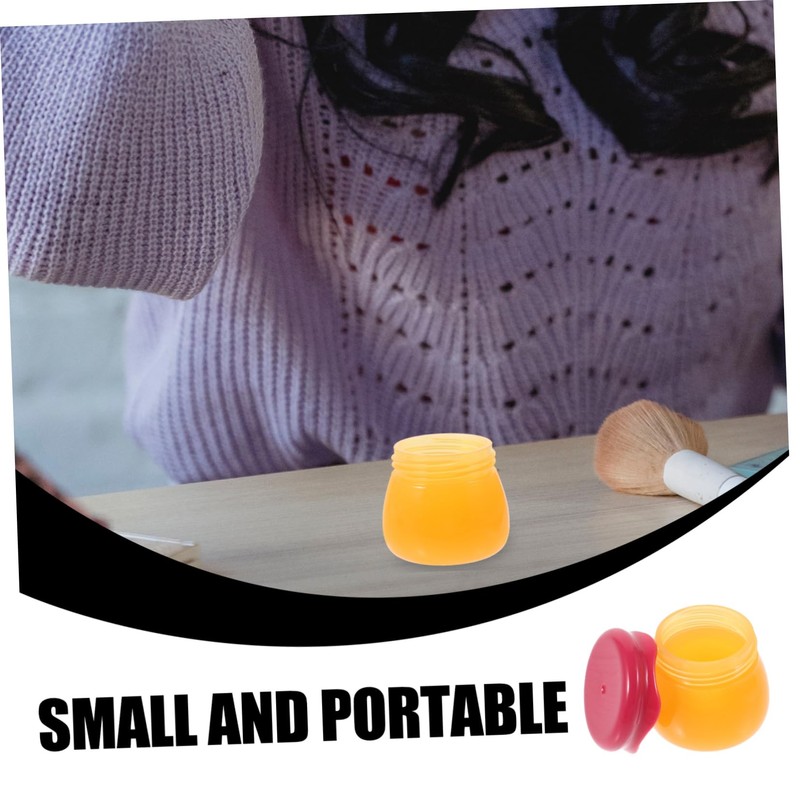 TOVINANNA 6g Refillable Lip Balm Jar with Spoon Lightweight Cosmetic