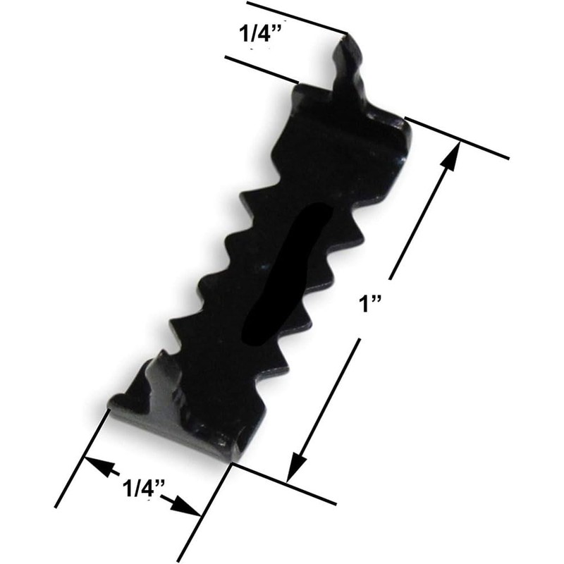 Small 1" No Nail Sawtooth Picture Hangers - Black Oxide
