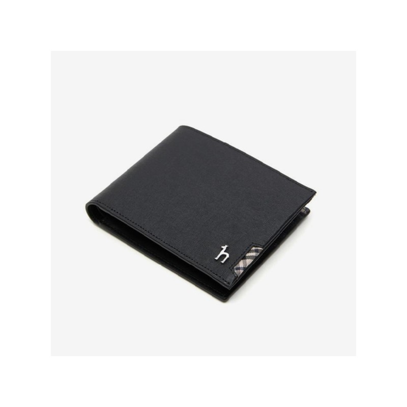 Hazzys (대구신세계)CHESTER 블랙 체크배색 소가죽 반지갑 HJWA4E281BK (CHUNGSUNG SHINSEGAE) CHESTER