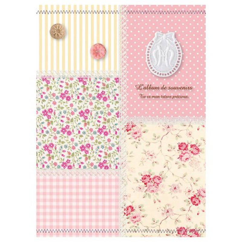 Nakabayashi 5PL-270-31-P Pocket Album, Patchwork, Pink