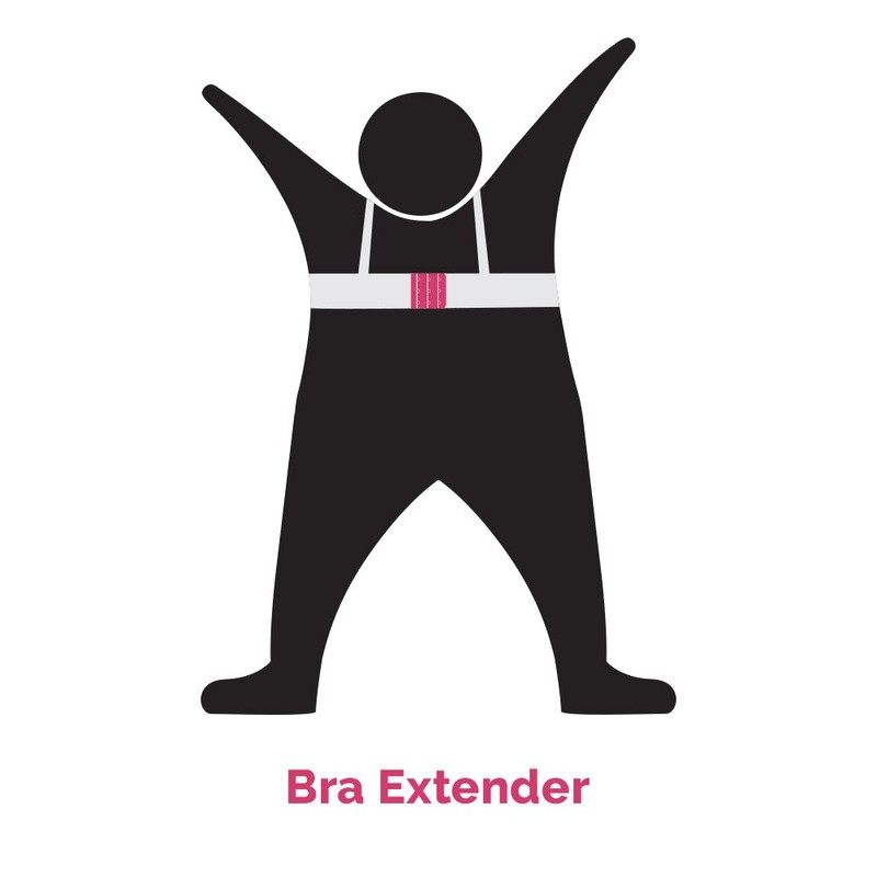 Pregnancy Bra Extender with Two-Hooks (Value 6-Pack of 3 Black