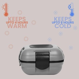 Lunch Box - Pinnacle Inulated Leak Proof Lunch Box for Kids/Adults - Stainless steel Thermal Lunch Box Container for School Set of 2 Sizes (Grey, 16-32 oz)