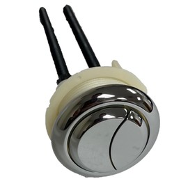 Toilet Tank Lid Chromed Dual Flush Top Button 48 mm or 2 inches by NuFlush