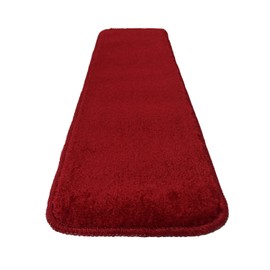 Stair Tread Treads Indoor 7 inch x 24 inch Machine Washable Skid Slip Resistant Carpet Stair Tread Treads Comfy Collection (1 Piece, Red)