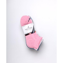 Nautica Womens Quarter Socks - 6 Pack Breathable Cushioned Athletic Performance Ankle Socks for Women (Sizes: 4-10), Size 4-10, Blue Assorted