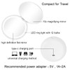Milishow Compact Mirror with LED Light,1x/10x Magnifying Rechargeable Mirror,3.5in Pocket