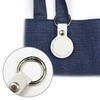 AirTag ATC-003 Case, Leather, White, Air Tag, Keychain, Round Carabiner,