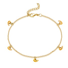 SENFAI Celestial Charm Necklace, Charms Bracelet 14K Gold Moon Star Sun Charm Pendants, Dainty Chain Trendy Charms Dangle Adjustable Chain Necklaces (Whale Bracelet-2)