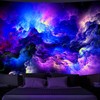 Simpkeely Colorful Clouds Tapestry, Blacklight Sky Universe Nature Abstract Surrealism