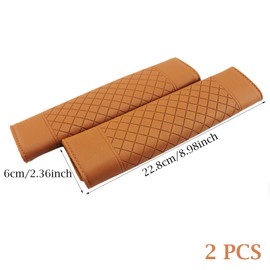 Acpetdr 2 Pack Car Seat Belt Cover Seatbelt Pads Soft and Cushioned Seatbelt Protectors for Comfort and Safety Universal Fit for Adults and Kids (Brown)