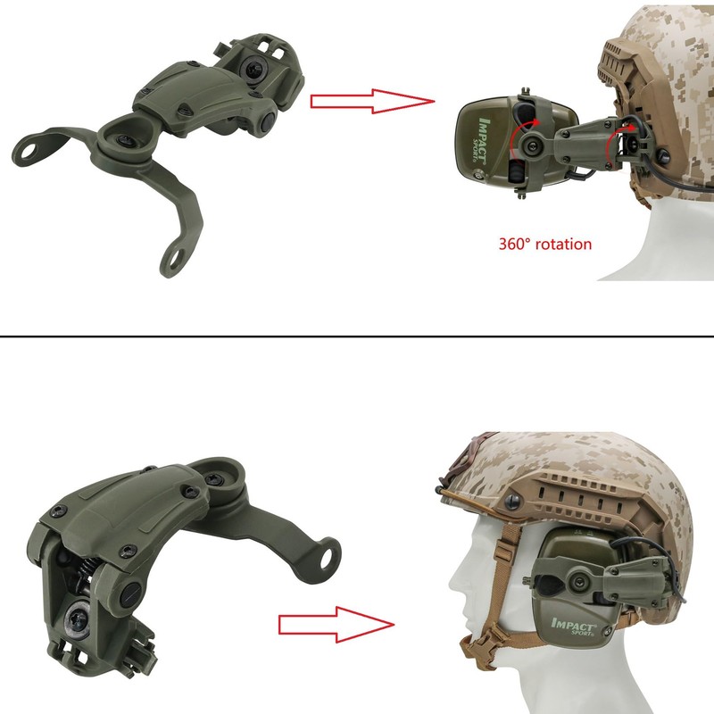 HEARFALCOM ARC Rail Adapter for Tactical Helmet Fast Series Helmets