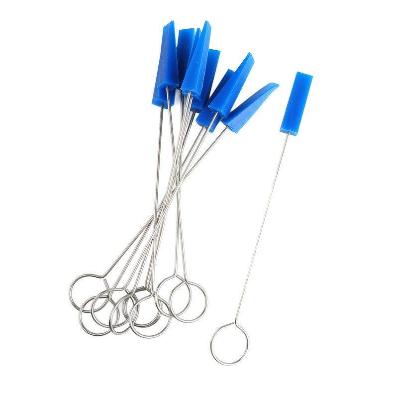 10PCS Piano Tuning Mutes Metal Handle Triangular Rubber Fixing Tool