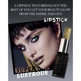 Glitter Metallic Shimmer Lipstick Long Lasting,High Shine Glitter Diamond Creamy Lipstick,Nude Brown Metallic Matte Non-Stick Lip Gloss,Full Coverage Lip Color Tinted Lipgloss Makeup Gift for Women-06