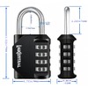 4 Digit Combination Padlock - Weatherproof Outdoor Lock for Gym