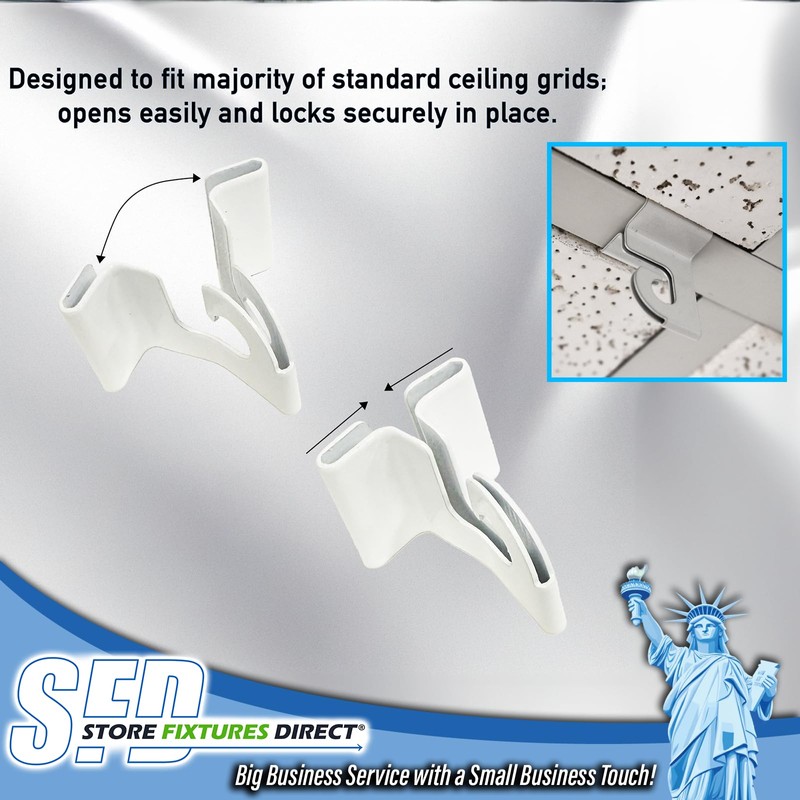 STORE FIXTURES DIRECT Extra Heavy Duty White Aluminum Drop Ceiling