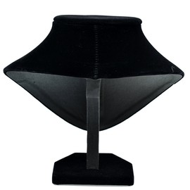 Kamay's 3-Dimensional Black Velvet Jewelry Necklace Pendant Mannequin Neck Stand 20X20cm/7.8X7.8Inch Suitable for 45cm/17.7inch Necklace(Pack of 1)