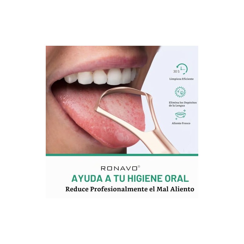 RONAVO Raspador de Lengua para Adultos