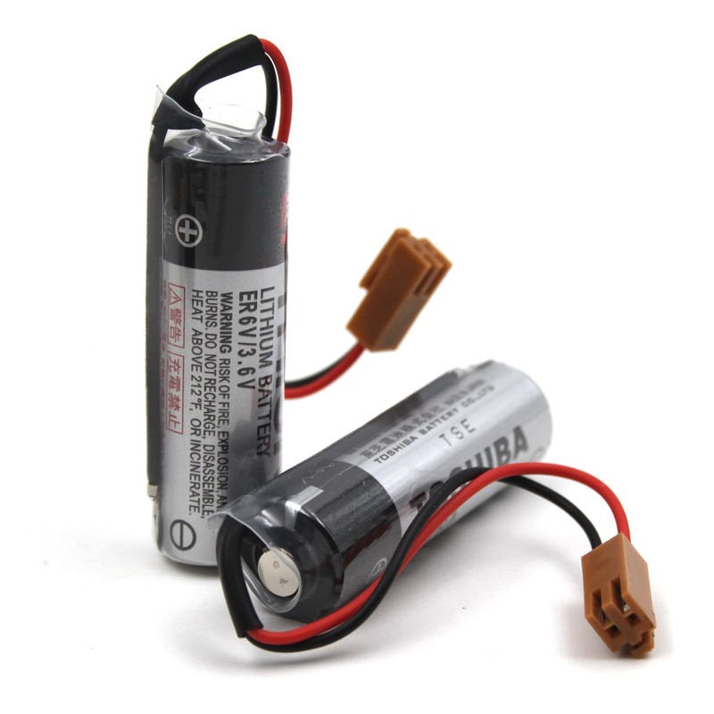 elxjar (2-Pack) 3.6V ER6V Battery Compatible with Toshiba PLC Battery