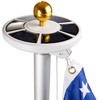 BRUBAKER Flagpole Set with American Flag, Solar Lights and Golden