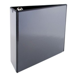 11X19 A4 - Binder 3" Angle-D Ring Vinyl with Outside Pockets (4-Ring) (Black)