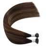 Ugeat 22inch Flat Tip Remy Hair Extensions for Women Brown