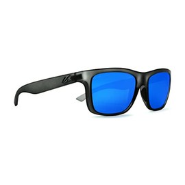 Kaenon Unisex Clarke Polarized Sunglasses, Matte Carbon, Blue