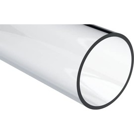 Polycarbonate Rigid Round Tube, Clear, 4-1/4" ID x 4-1/2" OD x 60" L