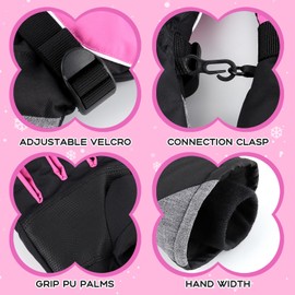 JANGANNSA Kids Waterproof Ski Gloves Warm Winter Accessories for Boys & Girls Aged 7-9