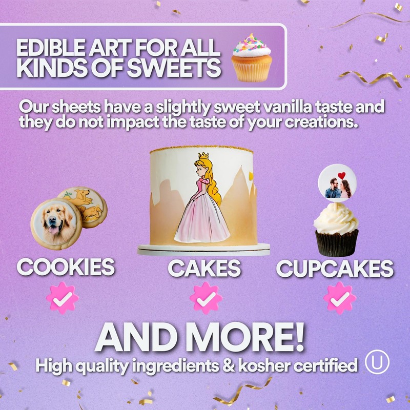 paper2eat Frosting Sheets Premium 8.5“ x 11“ - 3 Count