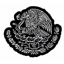 OwnTheAvenue Mexican Coat of Arms Sticker Decal Mexico Flag Car Truck Auto Laptop 3.8" MXCTBW - White